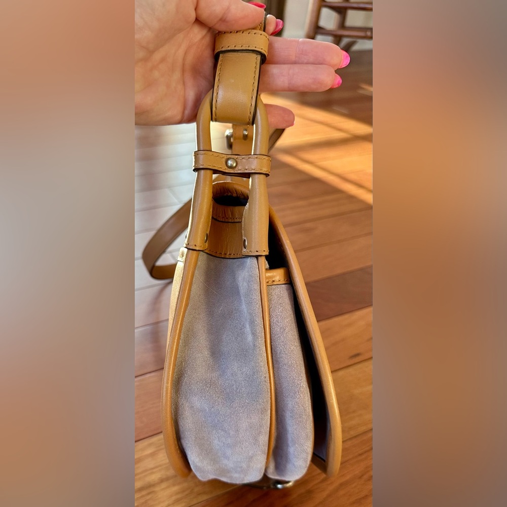 Michael Kors Lavender Suede and Leather Crossbody Bag - Picture 9 of 14